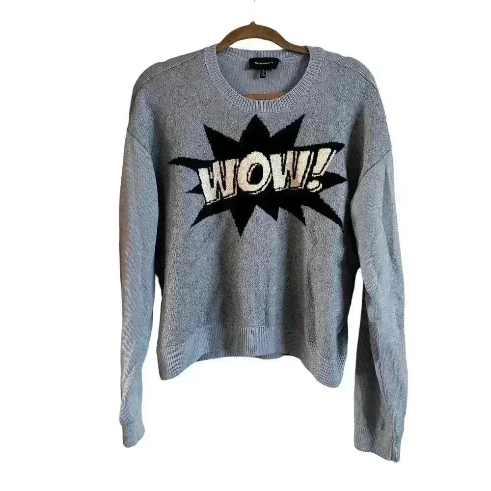 Robert Rodriguez Women’s 100% Wool Sweater Long Sleeve Wow Knitted Size Large